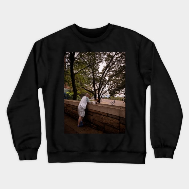 Fifth Avenue Central Park Dog Relax NYC Crewneck Sweatshirt by eleonoraingrid